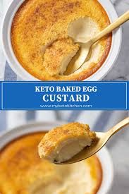 Easy Keto Custard Recipe Low Carb Sugar Free My Keto Kitchen Recipe In 2020 Sugar Free Recipes Desserts Baked Egg Custard Keto Dessert Recipes