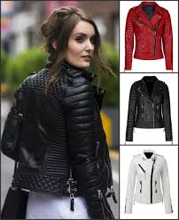 Women S Slim Fit Biker Diamond Quilted Kay Michaels Leather Jacket In 3 Colors Leather Jacket Black Leather Jackets Women Best Leather Jackets