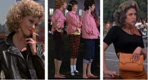 A person dressed in rockabilly (where did that expression come from?!) fashion and styles his hair in a pompadour or other tall retro hairstyle with a petroleum based pomade, such as seen in the movies: Movie Fashion Inspiration Grease College Fashion