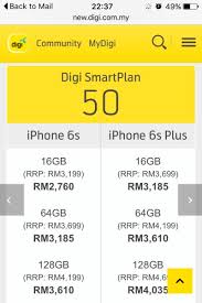 The smarter phone instalment plan that gives you more flexibility, more savings, and more internet. Digi Iphone 6s Iphone 6s Plus Plans Pricing Malaysianwireless