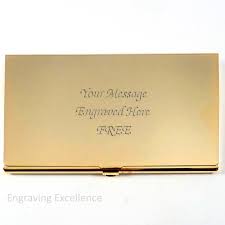 Executive gift shoppe is the oldest, largest business card holder company online. Gold Plated Business Card Holder Engraving Excellence