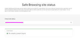 All external links to the website show the "Safe Browsing site ...