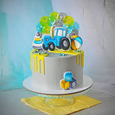 мультик по полям по полям синий трактор едет к нам Sinij Traktor 4 Kg Boy Birthday Cake Cool Birthday Cakes Digger Birthday Cake