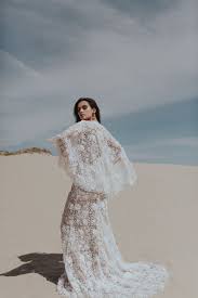 Sarah Seven Wedding Dress Lace Wedding Dress Cape Wedding Dress Boho Wedding Dress Deep V Wedding Dress Modern Wedding Gown Wedding Dresses Bridal Dresses
