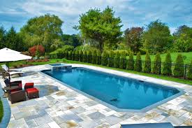 Customized Design To Comply With Setbacks To Well Septic Initially Client Wanted A True Rectangle Raised Rectangle Pool Pool Patio Swimming Pool Builder