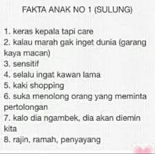Namun bukti ilmiah untuk ini paling lemah. Fakta Anak Sulung Marah Kutipan Fakta