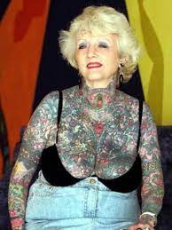 Charlotte guttenberg, 70, is the most tattooed woman in the world, a title accomplished after covering 98.75% of her body with ink. Winnersworlds Blog World S Most Tattooed Female Senior Citizen Dies Aged 77 Tattoos For Women Fresh Tattoo Women
