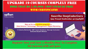 Upgrade Upgrad 19 Courses Completely Free For 3 Months With Certificate Free Online Courses Youtube