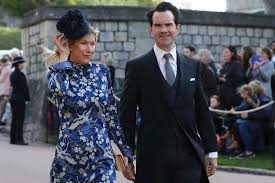 Keeping his new 'do protected: Jimmy Carr And Karoline Copping Abc News Australian Broadcasting Corporation