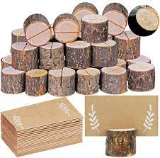 We did not find results for: Amazon Com 30 Pcs Rustic Wood Place Card Holders Circular Table Numbers Holder Stand Wooden Bark Memo Holder Card Photo Picture Note Clip Holders And Kraft Place Cards Bulk Wedding Party Table Number
