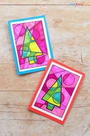Consider making one of these gorgeous paper cuts. Abstract Colorful Homemade Christmas Card Easy Peasy And Fun