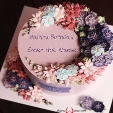 Beautiful flowers images for birthday wishes. Beautiful Flowers Birthday Name Wish Cake Enamewishes