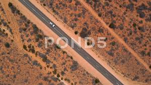 Birds Eye Drone View Of Australian Outback Highway Traffic Stock Footage Ad View Australian Drone Birds Birds Eye Old Map Views