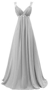 Grey Chiffon Lace Up Back Bridesmaids Dress Beaded Creations Silver Bridesmaid Dresses Yellow Bridesmaid Dresses Grey Wedding Dress