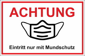 Mit feiertagen schweiz und kalenderwochen. Hinweisschild Mundschutz
