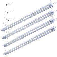 4 Led Shop Light For Garage Workbench Ceiling Double Integrated Led Tube Lights 4ft 40watt 4000lm Lighting F Led Tube Light Light Fixtures Garage Work Bench