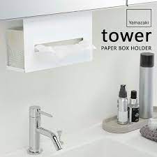 楽天市場 山崎実業 洗面戸棚下ペーパーボックスホルダー タワー tower 洗面所 戸棚下 ティッシュケース ペーパータオル ホルダー ティッシュペーパーホルダー ペーパータオルホルダー バスルーム 収納 5010 5011 ホワイト ブラック モノトーン yamazaki タワー