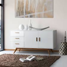 Sideboard Lindstrom Eiche Teilmassiv Hochglanz Weiss Home24 Esszimmer Mobel Dekor Wohnen Und Leben
