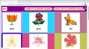 Nouns that name more than one thing are called plural. Baalvidya Kids Learning Website Flowers Name In English For Kids With Picture And Animation Facebook