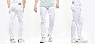 Grâce à la proportion de tissu. Comment Porter Le Jean Blanc Homme