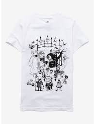 Hot topic nightmare before christmas shirt. The Nightmare Before Christmas Character Outline Girls T Shirt