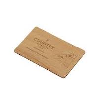 Tarjetas de Visita Programables de Madera de Bambú con Chip RFID Original  MIFARE Ultralight C, Tarjeta de Hotel de Madera
