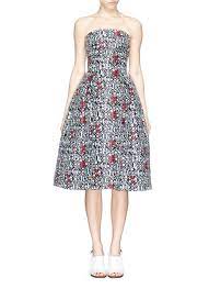 This is a simple and fashion basic style tshirt for children, great for casual wear, alphabet dresses for students. Mary Katrantzou Alphabet Grid Lace Lily Strapless Dress Women Lane Crawford