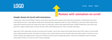 Animated Resizing Header On Scroll Call Me Nick Header Icing Desserts Animation