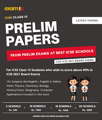 Icse Prelim Papers From Top Schools In India Exam18 India School Student Encouragement Question Paper
