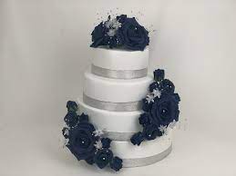 See more ideas about wedding cakes, navy blue wedding cakes, wedding cakes blue. Artificial Wedding Cake Topper Silver Flower Sprays 3 Piece