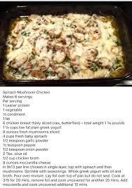 Lean And Green Spinach Mushroom Chicken Greens Recipe Lean Meals Lean And Green Meals