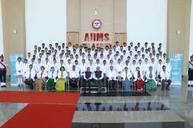 Students and faculty during academic ceremony at AIIMS Bilaspur