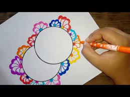 Circular Design Flower Decoration Chart Paper Decoration Project File Title Heading Decoration