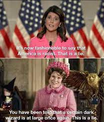 Our favorite thing about this meme is how young harry and ron are and how fitting it is. Nikki Haley Channeling Dolores Umbridge Harrypottermemes