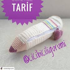 Repost Cicibiciligurumi Icine Bir Dunya Kalem Silgimizi Sigdirabilecegimiz Bir Kalemlik Tarifini Sizler Icin Hazirladim Ya Kalemlik Amigurumi Orgu