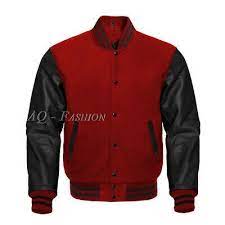 Letterman Baseball Mens Wool Varsity Black Jacket Sporty Outfits Men Leather Sleeve Jacket Black Letterman Jacket