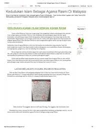 3.bagaimana latar belakang dari agama islam? Kedudukan Islam Sebagai Agama Rasmi Di Malaysia