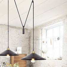 Pendant Lamp Harlem Pulley Luxcambra Contemporary Metal Black