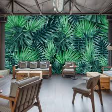 Trompe L œil Mural Idees Originales Pour Rehausser La Sensation D Espace Papier Peint Vert Parement Mural Peintures Murales De Papier Peint
