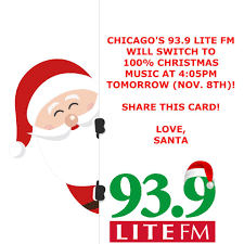 This internet radio station broadcasting live stream from sweden. Christmas Music Start Dates For 93 9 Lite Fm Wcsf 88 7 Fm Lisle Il Patch