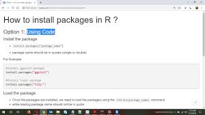 How To Install Packages In R And Rstudio Youtube