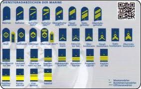 Die dienstgrade für unteroffiziere werden nur teilweise unverändert geführt. Functional Card Dienstgrade Der Marine Army Germany Federal Republic Bundeswehr Col De Bund 015