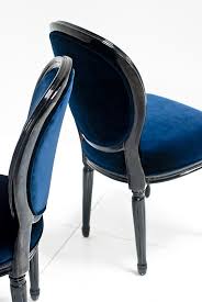 Louis Dining Chair In Black And Navy Velvet Dining Chairs Blue Dining Chair Modern Dining Chairs