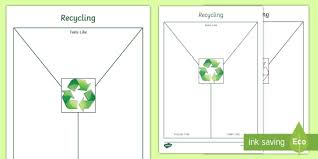 Black And White National Recycling Week Y Chart Worksheet