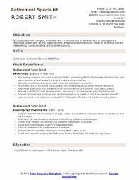Use over 20 unique designs! Retirement Specialist Resume Samples Qwikresume
