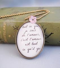 French Emily Dickinson Quote Pendant Love French Love Poems Emily Dickinson Quotes Quote Pendant