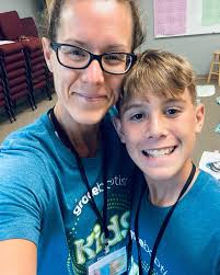 It's pretty cool having Connor be a teen helper now. I've enjoyed this week  serving alongside with him in the 1-3 grade. We did the puppet skit  together and I just loved