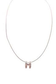 Hermes Pop H Pendant Necklace Marron Glace Ebay Link Pendant Necklace Pendant Necklace