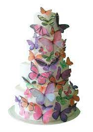 Wedding Cake Topper The Kaitlyn 30 Edible Butterflies Butterfly Cake Decorati Butterfly Cake Decorations Wedding Cake Decorations Cake Decorating Supplies