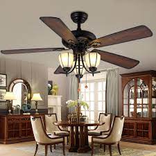 These fans are perfect for. Lukloy Retro Ceiling Fan Pendant Light Restaurant Living Room Dining Room Fan Glass Light Simple Modern Led Wood Leaf Fan Lamp Ceiling Fans Aliexpress